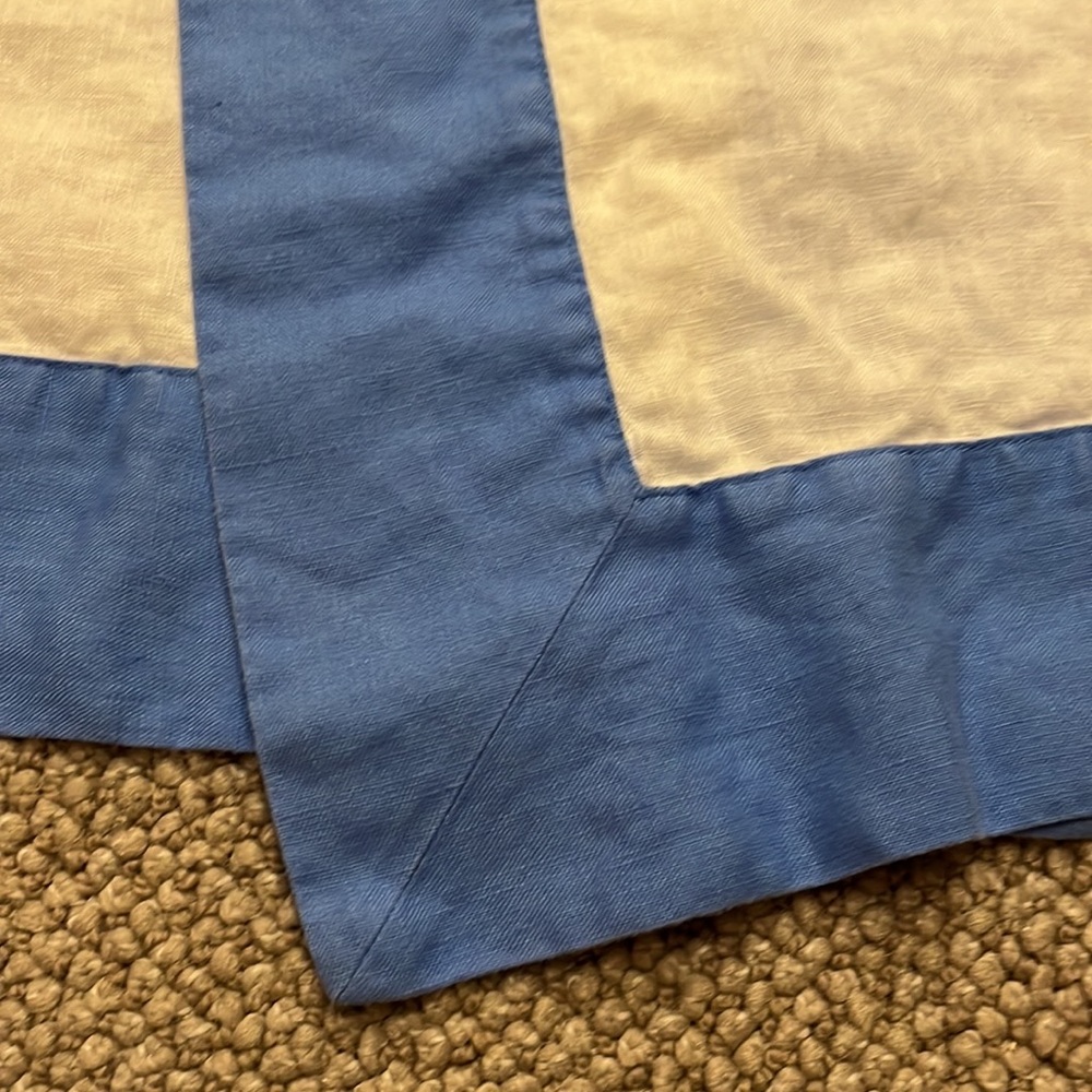 Pottery Barn Blue and White Table Runner, 102" Long - Picture 3 of 8